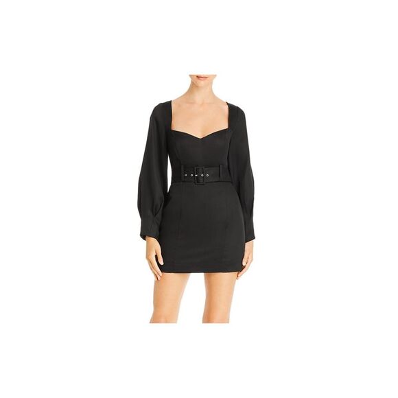 sachin and babi light blue dress Black Skater Dress - Three-Quarter Sleeve Dress- Chic Black Dress main image 1